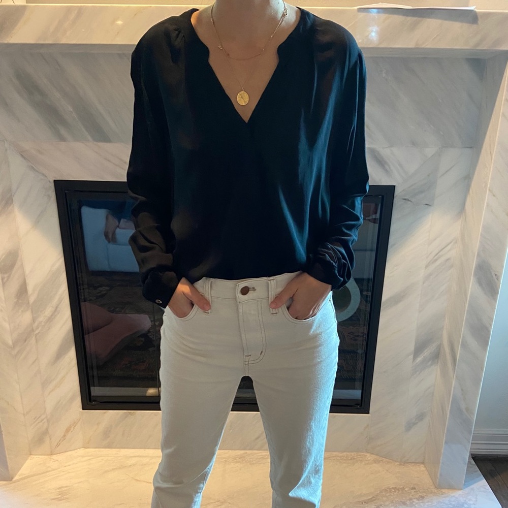 Black long sleeve top